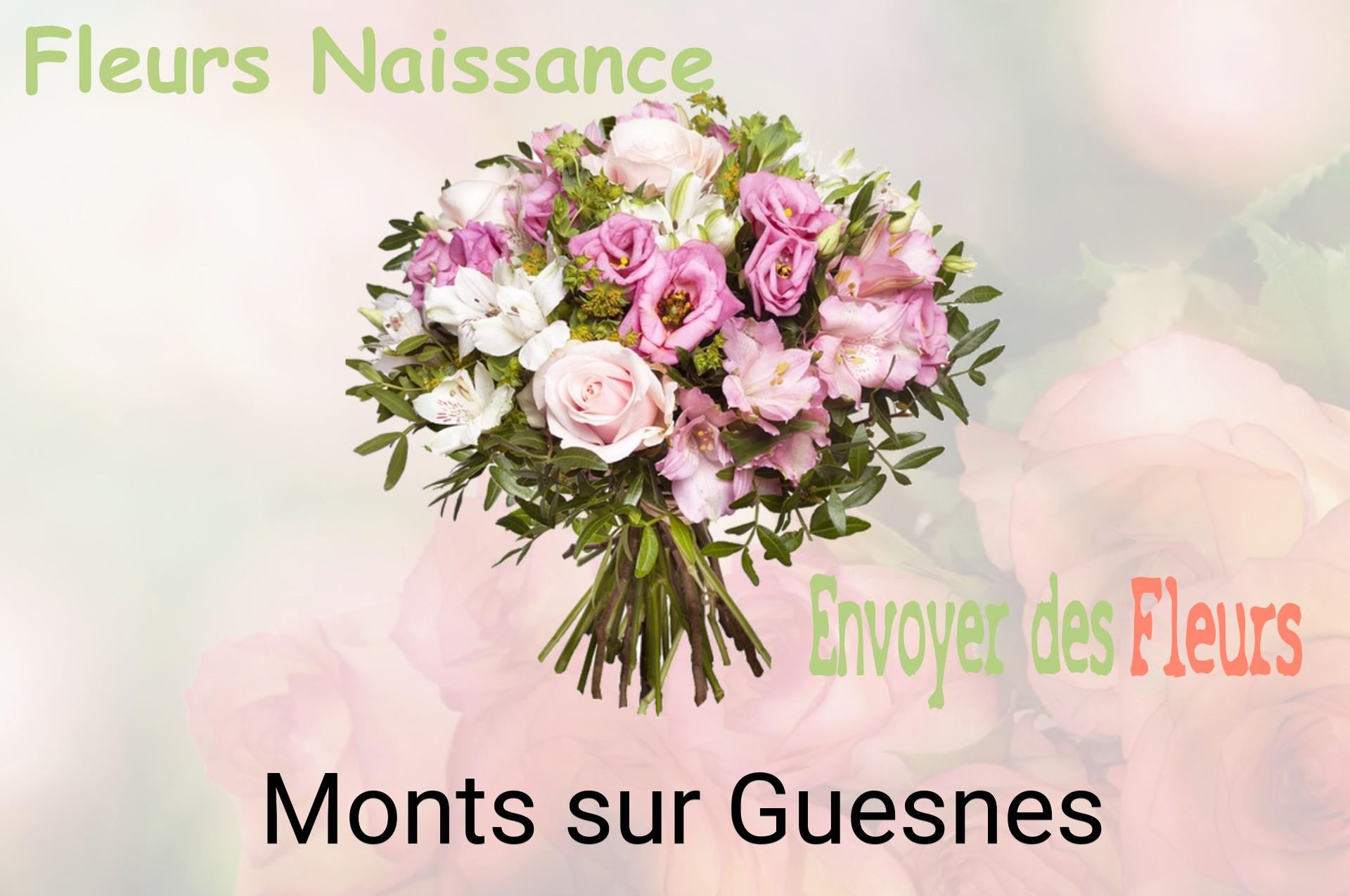Bouquet de fleurs de naissance livré à Monts-sur-Guesnes